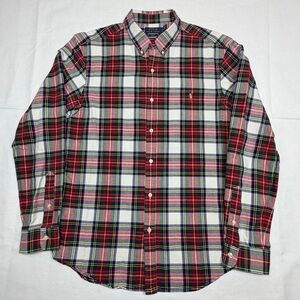 Polo Ralph Lauren Long Sleeve Shirt Stewart-Style Tartan Plaid Oxford Pony Sz XL